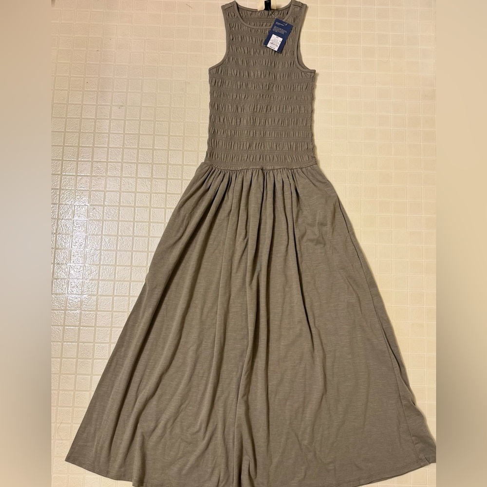 Universal Thread Smocked Knit Maxi A-Line Dress - Olive Green Size XS - Picture 2 of 6